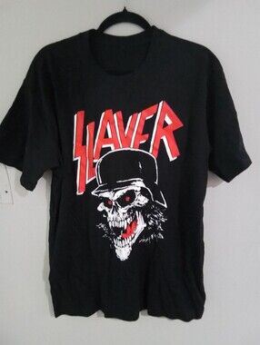 Black Graphic Band Tee - Black/Red